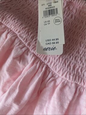 Aerie Light Pink Smocked Skirt